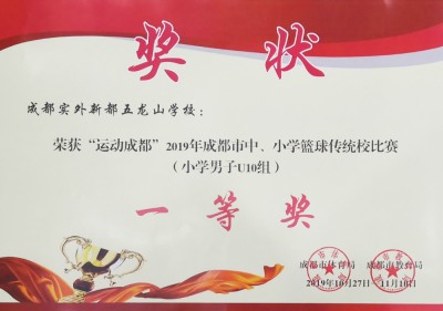 2019年成都市中、小學籃球傳統校比賽冠軍